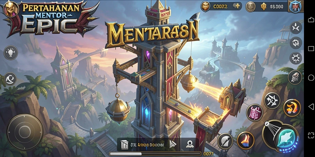 Tampilan gameplay seru dari game Tower Defense C0077.