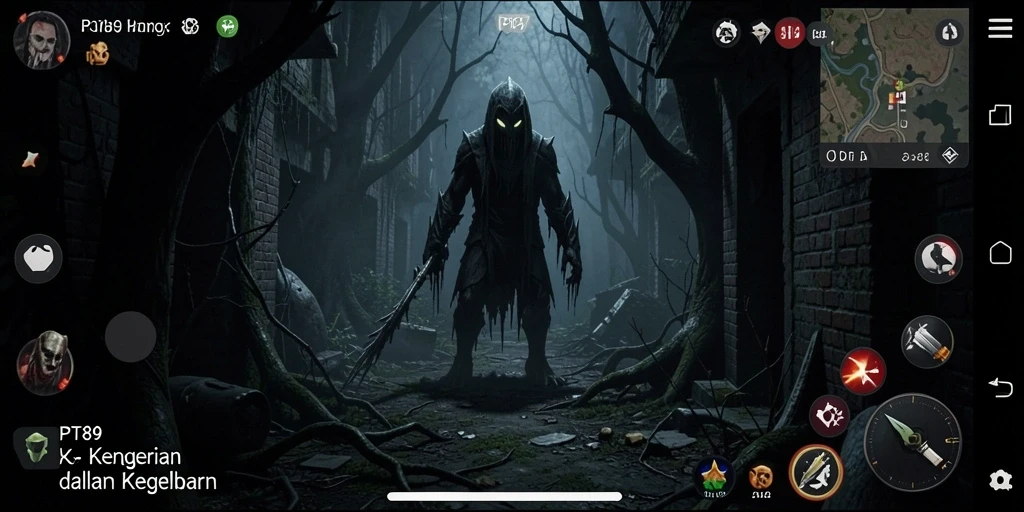 Tangkapan layar PT89 menampilkan gameplay yang menegangkan dan atmosfer menyeramkan.